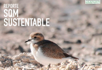 Logo de SQM Sustentable para el reporte de sustentabilidad