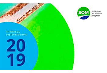 Logo de SQM Sustentable para el reporte de sustentabilidad