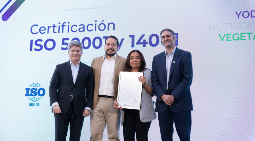 SQM Yodo Nutrición Vegetal recibe certificación mundial por su gestión energética y ambiental